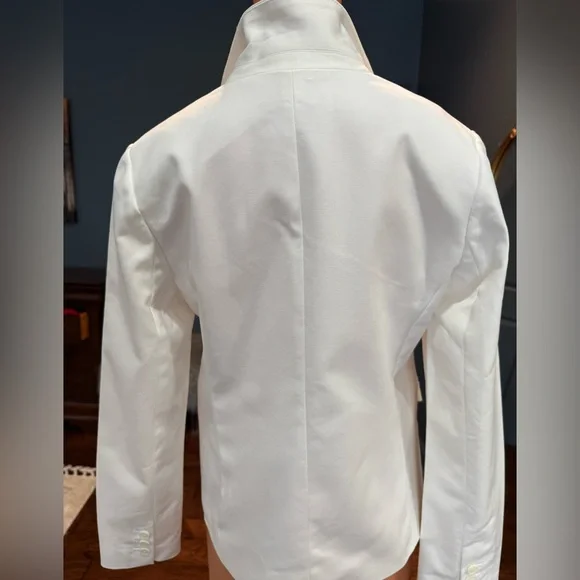 White Blazer Single Button Career Jacket Tailored Workwear Size S - Picture 2 of 6